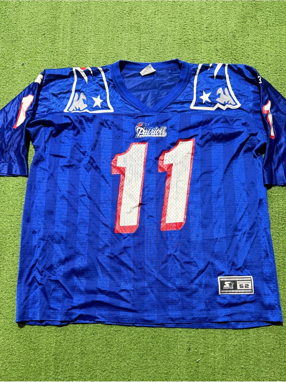 Vintage New England Patriots Drew Bledsoe Jersey 52 XL Starter NFL 90s Rare